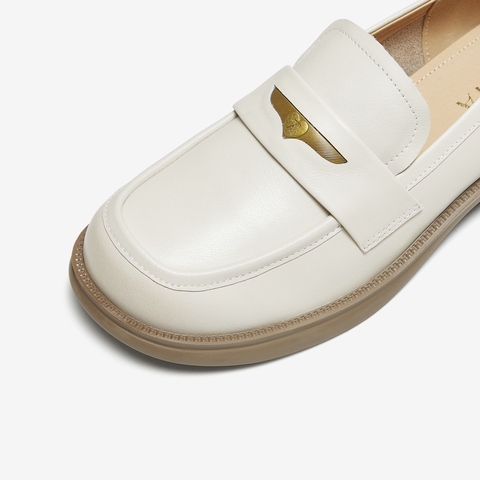 TATA/他她2025秋商场同款时尚休闲圆头女乐福鞋新款CG901CA5