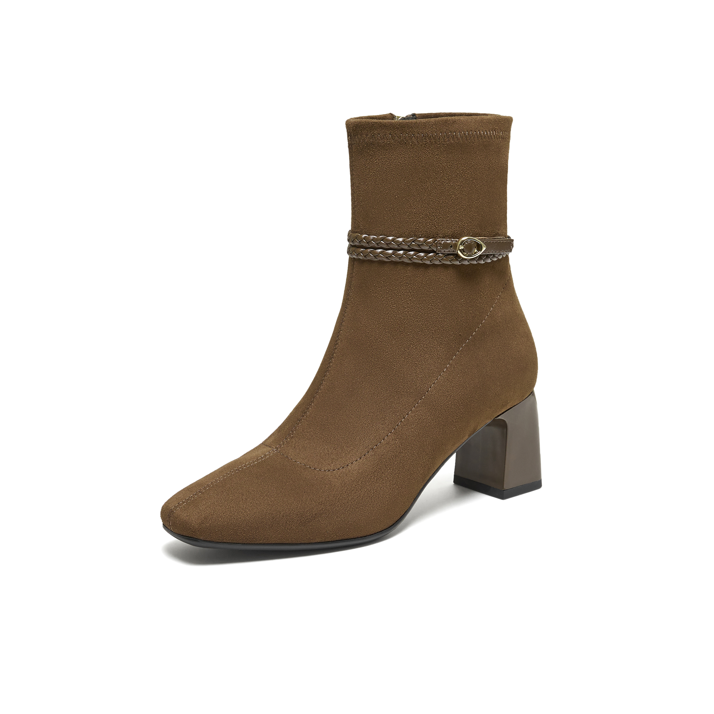 TATA/他她2025冬商场同款百搭时装靴女休闲短靴新款XWY01DZ5