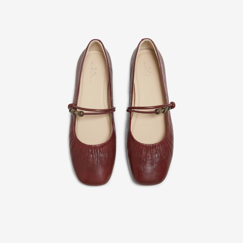 TATA/他她2025秋商场同款浅口女日常休闲玛丽珍鞋新款Y8GA8CQ5