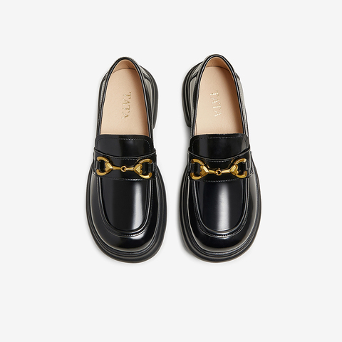 TATA/他她2025秋时尚休闲乐福鞋女新款7OL34CA5