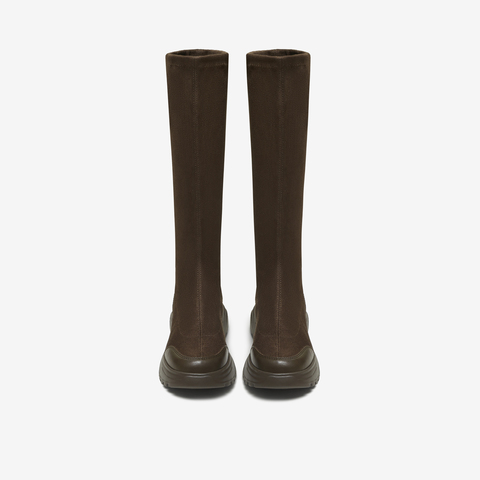 TATA/他她2025冬商场同款时尚休闲女靴百搭弹力靴新款7PJ80DG5