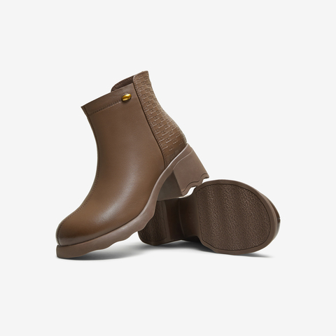 TATA/他她2025冬商场同款休闲百搭女时尚短靴新款CF901DD5