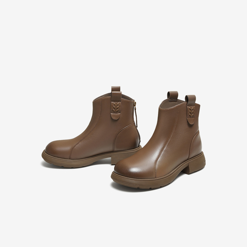 TATA/他她2025冬商场同款百搭时尚休闲短靴新款CF801DD5