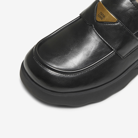 TATA/他她2025秋时尚简约休闲圆头女乐福鞋新款CWK02CA5