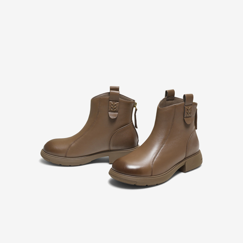 TATA/他她2025冬商场同款百搭时尚休闲短靴新款CF801DD5