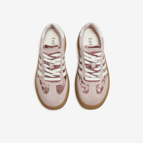 TATA/他她2025秋舒适德训鞋女百搭轻便休闲运动鞋新款WB408CM5