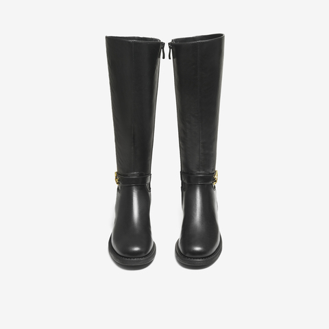 TATA/他她2025冬商场同款复古女时尚休闲骑士靴新款7TGB5DG5