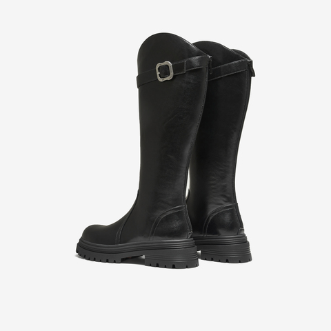 TATA/他她2025冬时尚百搭通勤女骑士靴新款7D283DG5