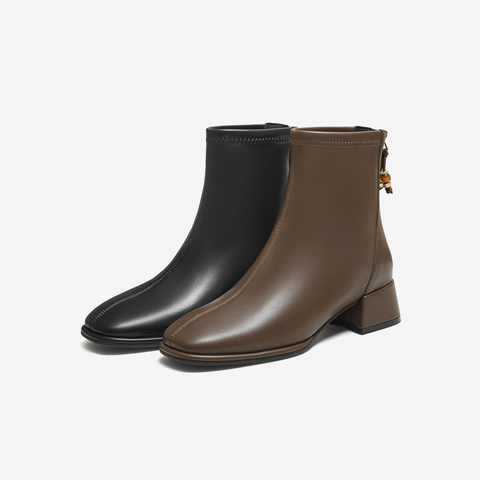 TATA/他她2025冬商场同款百搭女复古时尚短靴新款WYX04DD5