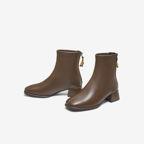 TATA/他她2025冬商场同款百搭女复古时尚短靴新款WYX04DD5