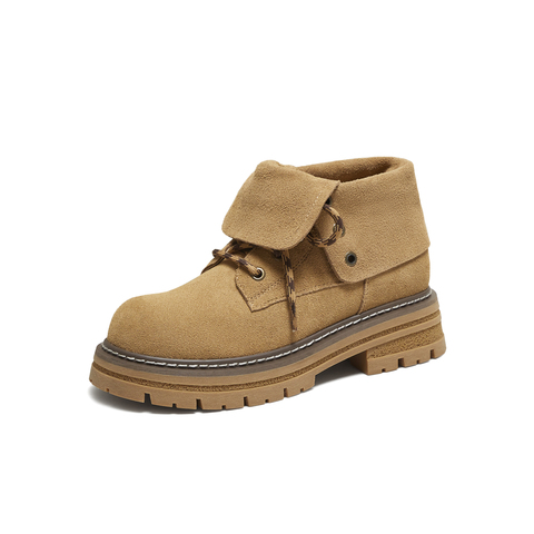 TATA/他她2025冬百搭女复古工装靴时尚短靴新款CG601DD5