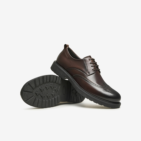 TATA/他她2025春时尚休闲皮鞋英伦风百搭商务德比鞋VZR01AM5