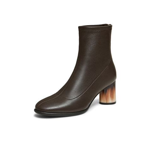 TATA/他她2025冬商场同款百搭通勤时装靴女休闲短靴新款