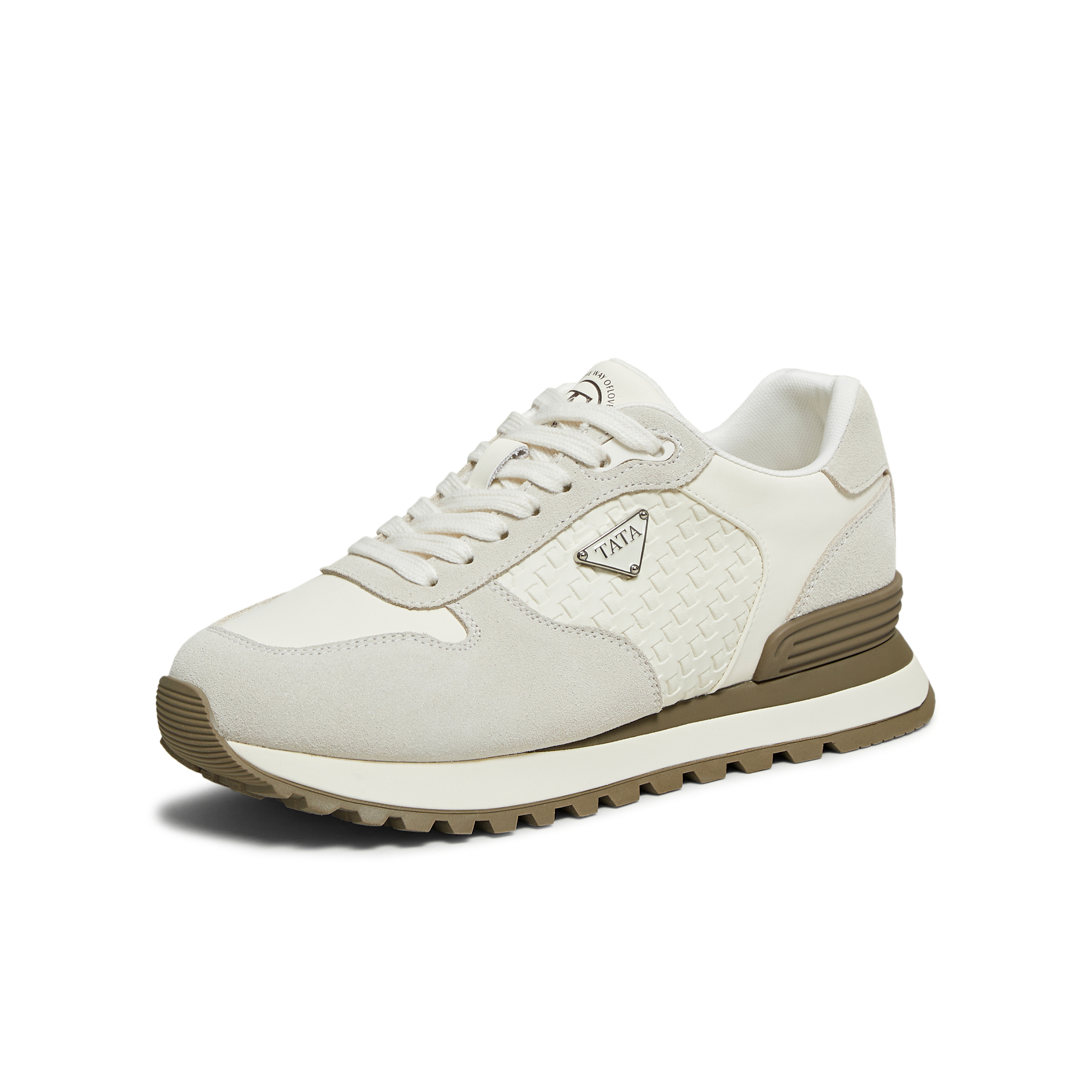 TATA/他她2025秋商场同款厚底阿甘鞋女透气休闲运动鞋新款