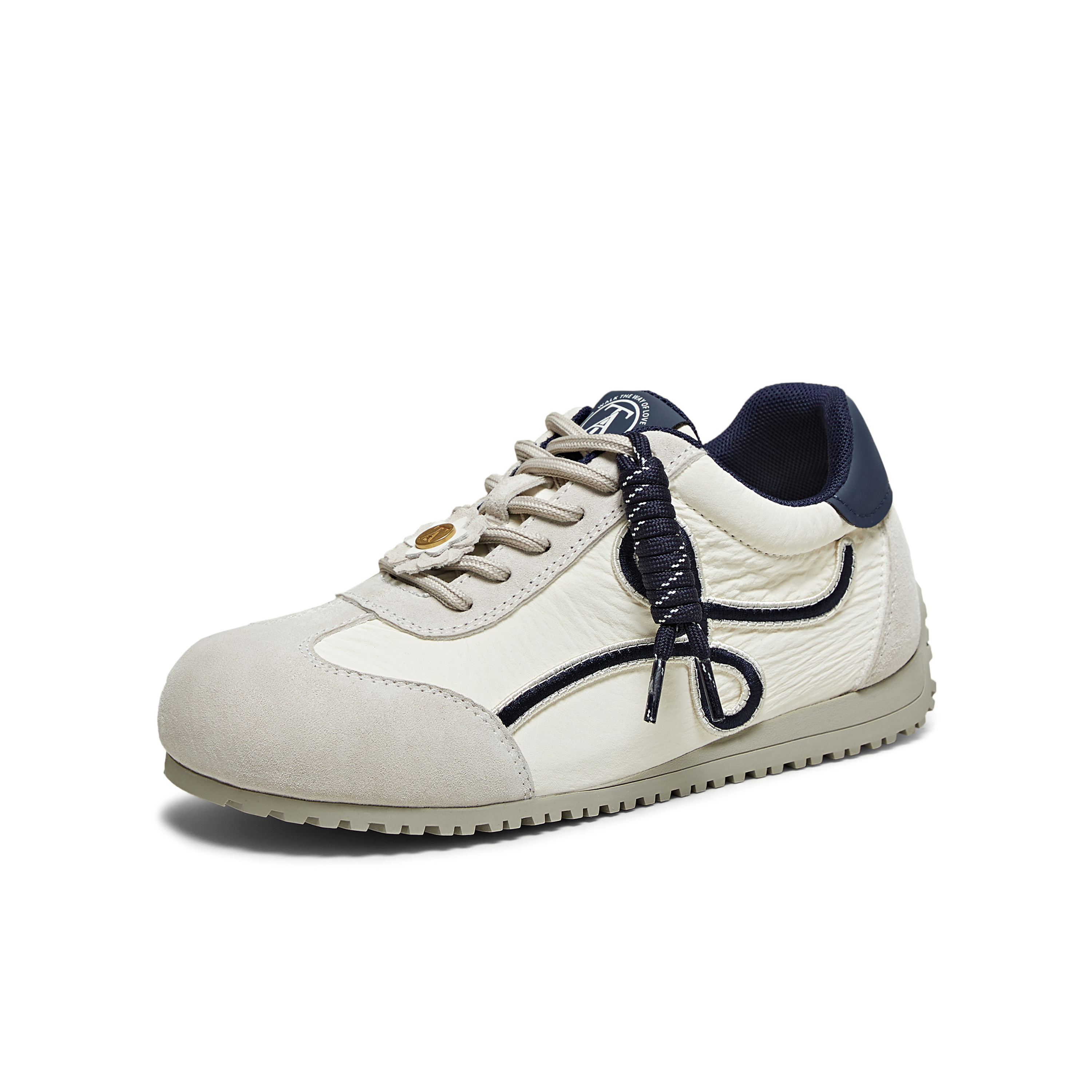 TATA/他她2025秋商场同款厚底阿甘鞋女透气休闲运动鞋新款