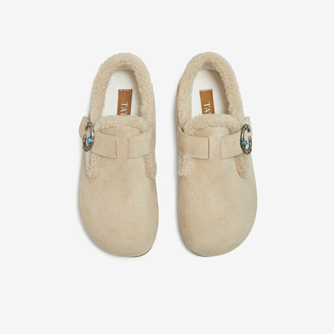 TATA/他她2025冬商场同款勃肯鞋女鞋外穿时尚休闲棉鞋新款CF702DM5