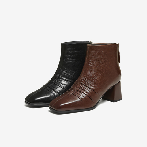 TATA/他她2025冬商场同款百搭时装靴女休闲短靴新款UWK01DD5