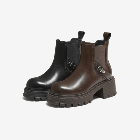 TATA/他她2025冬时尚切尔西靴女通勤显瘦新款CG802DD5