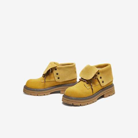 TATA/他她2025冬百搭女复古工装靴时尚短靴新款CG601DD5