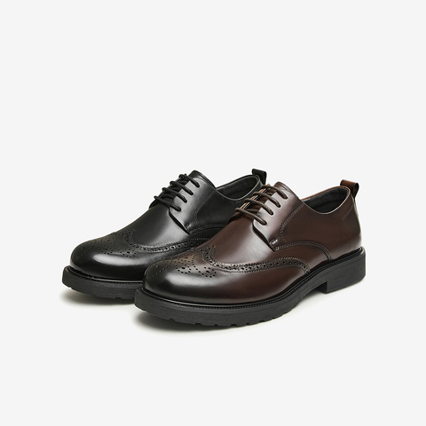 TATA/他她2025春时尚休闲皮鞋英伦风百搭商务德比鞋VZR01AM5