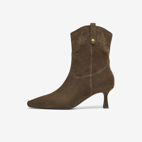 TATA/他她2025冬商场同款百搭时装靴女休闲短靴新款UVV01DZ5