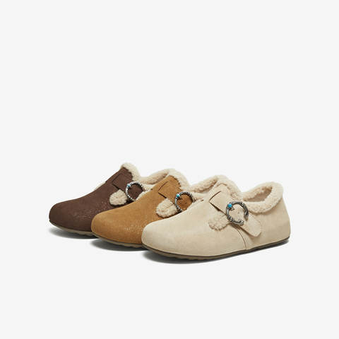 TATA/他她2025冬商场同款勃肯鞋女鞋外穿时尚休闲棉鞋新款CF702DM5