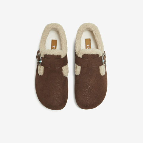 TATA/他她2025冬商场同款勃肯鞋女鞋外穿时尚休闲棉鞋新款CF702DM5