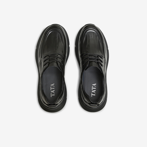 TATA/他她2025秋商场同款纯色舒适百搭休闲皮鞋男新款VQQ01CM5