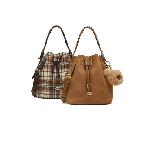 TATA/他她2025冬商场同款时尚百搭编织水桶包新款X3524DX5