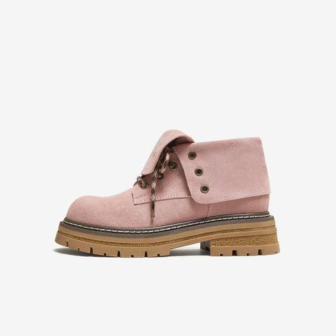 TATA/他她2025冬百搭女复古工装靴时尚短靴新款CG601DD5