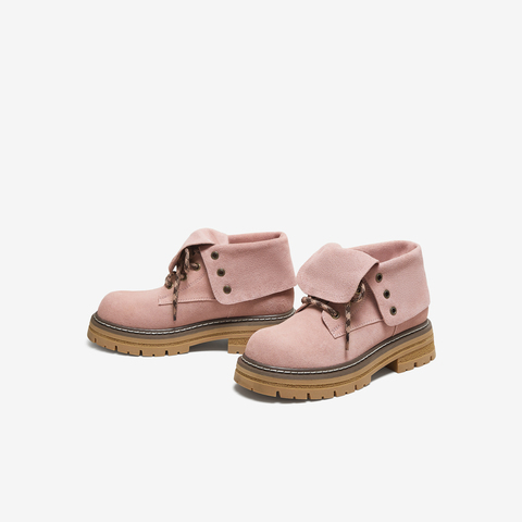 TATA/他她2025冬百搭女复古工装靴时尚短靴新款CG601DD5