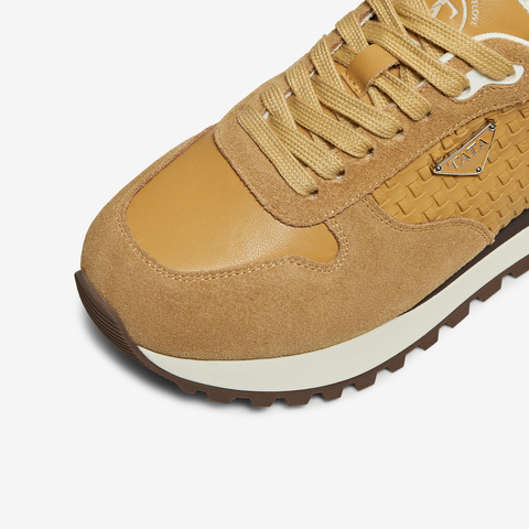 TATA/他她2025秋商场同款厚底阿甘鞋女透气休闲运动鞋新款