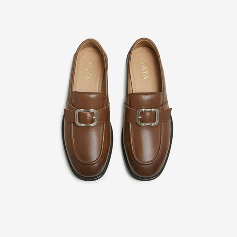 TATA/他她2025秋商场同款时尚百搭乐福鞋女新款NUT01CA5