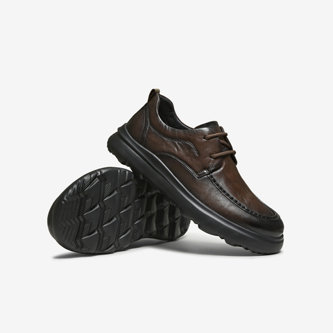 TATA/他她2025秋商场同款时尚休闲圆头厚底男皮鞋新款VQR01CM5