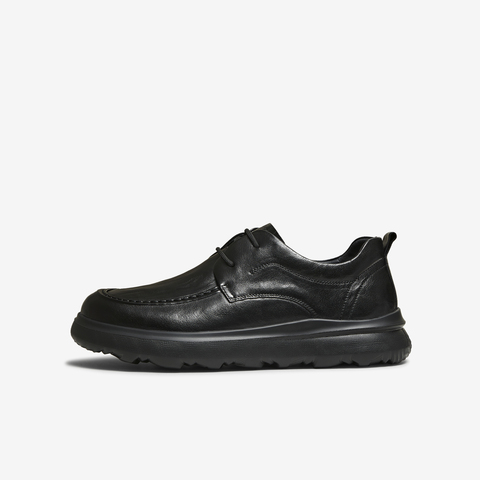 TATA/他她2025秋商场同款时尚休闲圆头厚底男皮鞋新款VQR01CM5