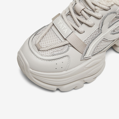 TATA/他她2025冬商场同款时尚休闲百搭女老爹鞋新款CY208DM5