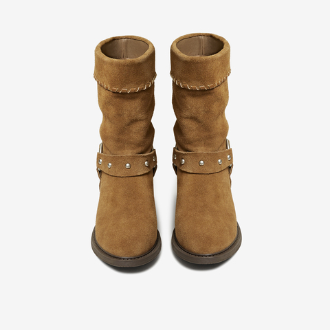 TATA/他她2025冬商场同款百搭通勤时装靴长女靴新款YYL02DS5