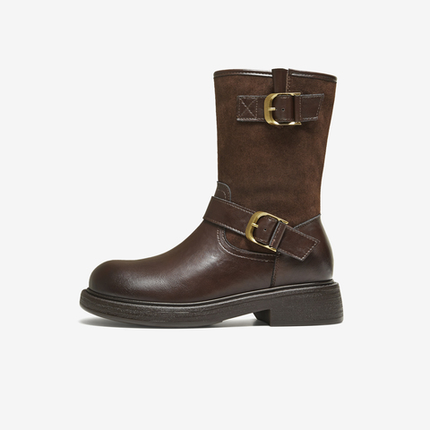 TATA/他她2025冬商场同款日常女时尚休闲西部靴新款CHL01DS5