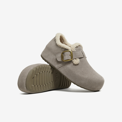 TATA/他她2025冬勃肯鞋女鞋时尚休闲棉拖鞋新款4XN03DM5