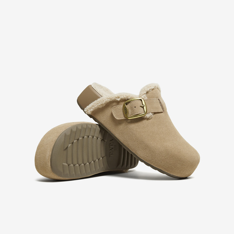 TATA/他她2025冬勃肯鞋女鞋时尚休闲棉拖鞋新款4UL02DH5