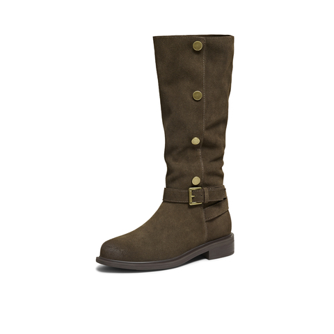 TATA/他她2025冬商场同款百搭女复古时尚长靴新款CKL01DG5