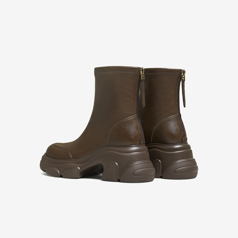 TATA/他她2025冬商场同款百搭时装靴女休闲短靴新款CEG07DZ5