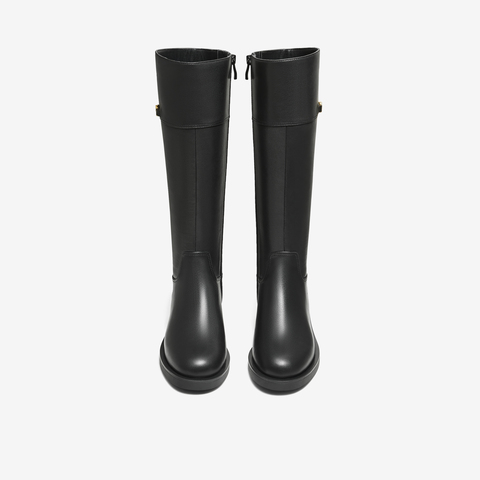 TATA/他她2025冬百搭时尚简约女骑士靴新款7TGC1DG5