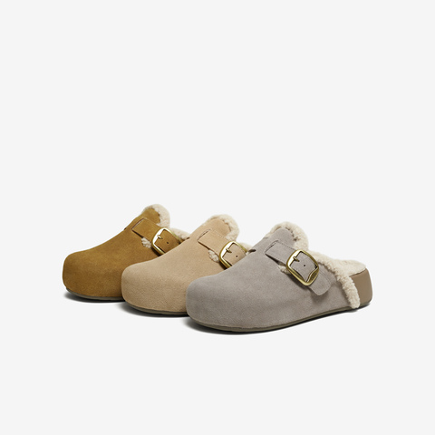 TATA/他她2025冬勃肯鞋女鞋时尚休闲棉拖鞋新款4UL02DH5