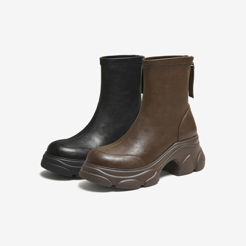 TATA/他她2025冬商场同款百搭时装靴女休闲短靴新款CEG07DZ5