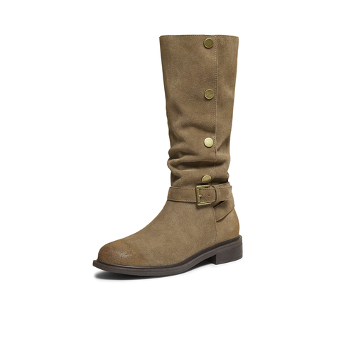 TATA/他她2025冬商场同款百搭女复古时尚长靴新款CKL01DG5