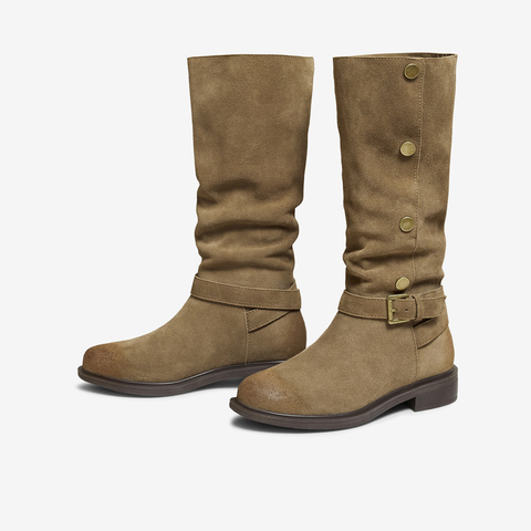 TATA/他她2025冬商场同款百搭女复古时尚长靴新款CKL01DG5