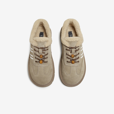 TATA/他她2025冬商场同款时尚百搭女毛毛鞋新款CUD01DM5