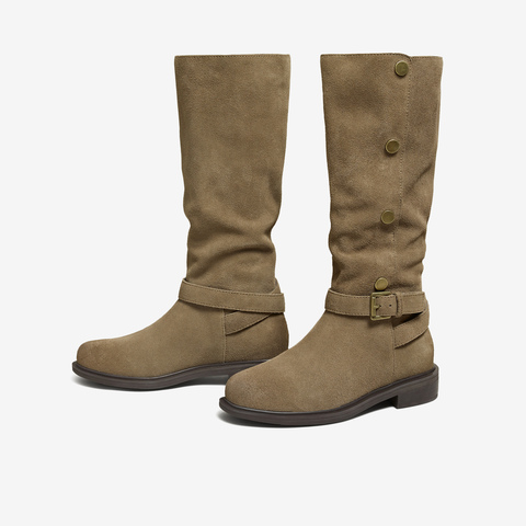 TATA/他她2025冬商场同款百搭女复古时尚长靴新款CKL01DG5