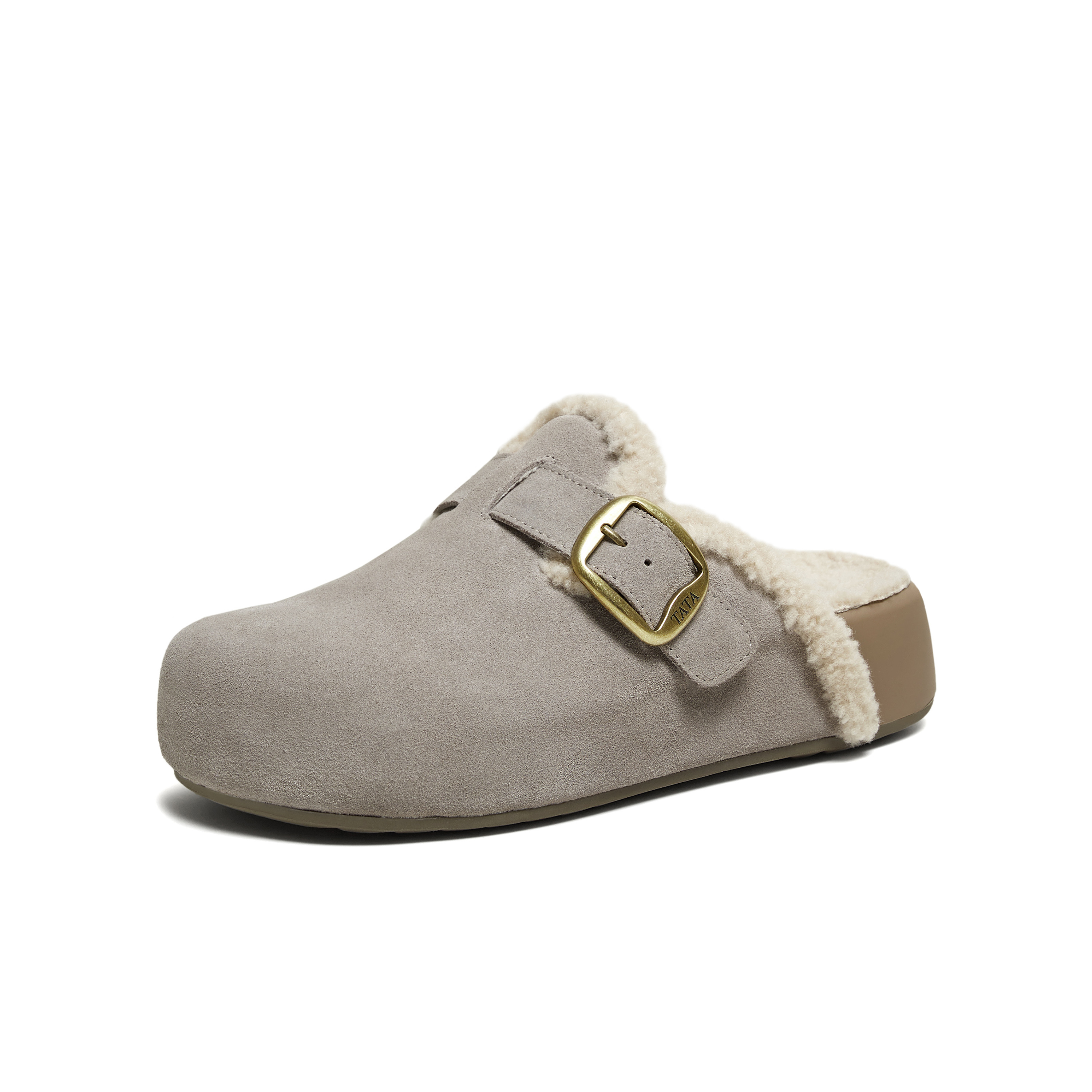 TATA/他她2025冬勃肯鞋女鞋时尚休闲棉拖鞋新款4UL02DH5